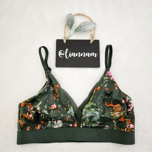 Auden Other - AUDEN Dark Green Multicolor Unlined Bralette